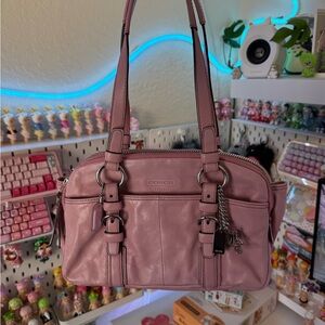 Pink Coach Bonnie Double Zip Satchel